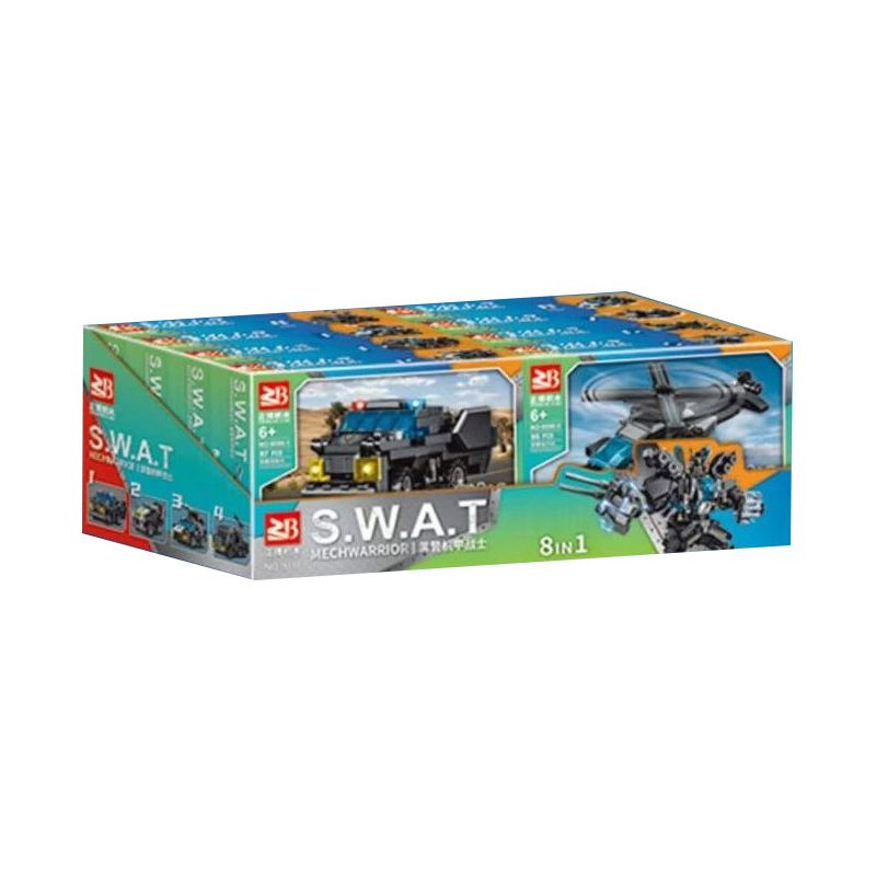 MASAHIRO 9098 non  CHIẾN BINH MECHA CẢNH SÁT ĐEN SWAT bộ đồ chơi xếp lắp ráp ghép mô hình SWAT MECHWARRIOR 768 khối