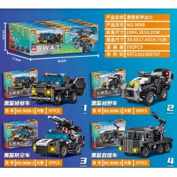 MASAHIRO 9098 non  CHIẾN BINH MECHA CẢNH SÁT ĐEN SWAT bộ đồ chơi xếp lắp ráp ghép mô hình SWAT MECHWARRIOR 768 khối