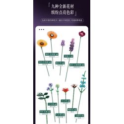 JAKI JK2679 2679 non  KỲ NGHỈ NẮNG bộ đồ chơi xếp lắp ráp ghép mô hình Flowers SUNSHINE HOLIDAY Hoa