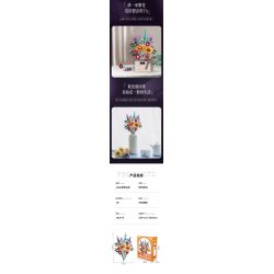 JAKI JK2679 2679 non  KỲ NGHỈ NẮNG bộ đồ chơi xếp lắp ráp ghép mô hình Flowers SUNSHINE HOLIDAY Hoa