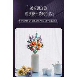 JAKI JK2679 2679 non  KỲ NGHỈ NẮNG bộ đồ chơi xếp lắp ráp ghép mô hình Flowers SUNSHINE HOLIDAY Hoa