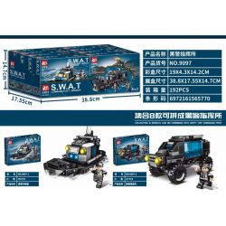 MASAHIRO 9097 non  SỞ CHỈ HUY CẢNH SÁT DA ĐEN SWAT bộ đồ chơi xếp lắp ráp ghép mô hình City SWAT COMMAND POST Thành Phố 775 khối