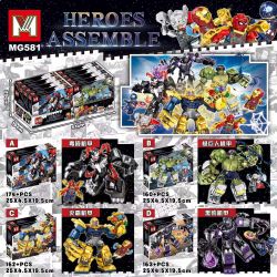 MG 581 non  CƠ KHÍ NỌC ĐỘC HULK THANOS BLACK PANTHER bộ đồ chơi xếp lắp ráp ghép mô hình Marvel Super Heroes HEROES ASSMBLE Siêu Anh Hùng Marvel 659 khối