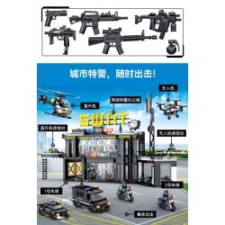 Kazi KY67292 67292 non  LỰC LƯỢNG SWAT TRỤ SỞ bộ đồ chơi xếp lắp ráp ghép mô hình Super Police Force Siêu Cảnh Sát 1238 khối