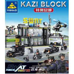Kazi KY67292 67292 non  LỰC LƯỢNG SWAT TRỤ SỞ bộ đồ chơi xếp lắp ráp ghép mô hình Super Police Force Siêu Cảnh Sát 1238 khối