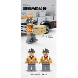 Kazi KY98270 98270 non  XE TẢI SHUAILING bộ đồ chơi xếp lắp ráp ghép mô hình City Thành Phố 285 khối