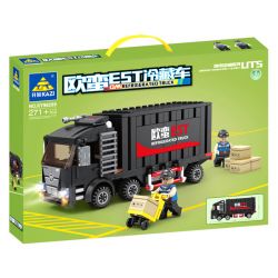 Kazi KY98269 98269 non  XE TẢI ĐÔNG LẠNH OMAN EST bộ đồ chơi xếp lắp ráp ghép mô hình City REFRIGERATED TRUCK Thành Phố 271 khối