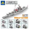 Kazi KY84144 84144 non  TRANG BỊ HIỆN ĐẠI THIẾT GIÁP HẠM BISMARCK 8 TỔ HỢP bộ đồ chơi xếp lắp ráp ghép mô hình Military Army INFORMATION WARFARE Quân Sự Bộ Đội 1469 khối