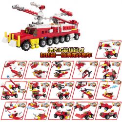 Kazi KY80535 80535 non  PHÒNG CHÁY CHỮA THÀNH PHỐ 16 MẪU bộ đồ chơi xếp lắp ráp ghép mô hình