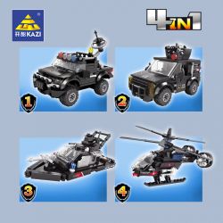 Kazi KY67296 67296 non  MÔ HÌNH LỰC LƯỢNG SWAT 8 bộ đồ chơi xếp lắp ráp ghép mô hình City Thành Phố