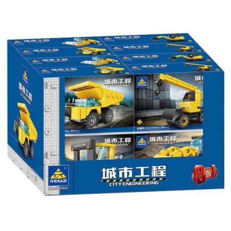 Kazi KY80462 80462 non  KỸ THUẬT ĐÔ THỊ 8 MÔ HÌNH bộ đồ chơi xếp lắp ráp ghép mô hình City Thành Phố