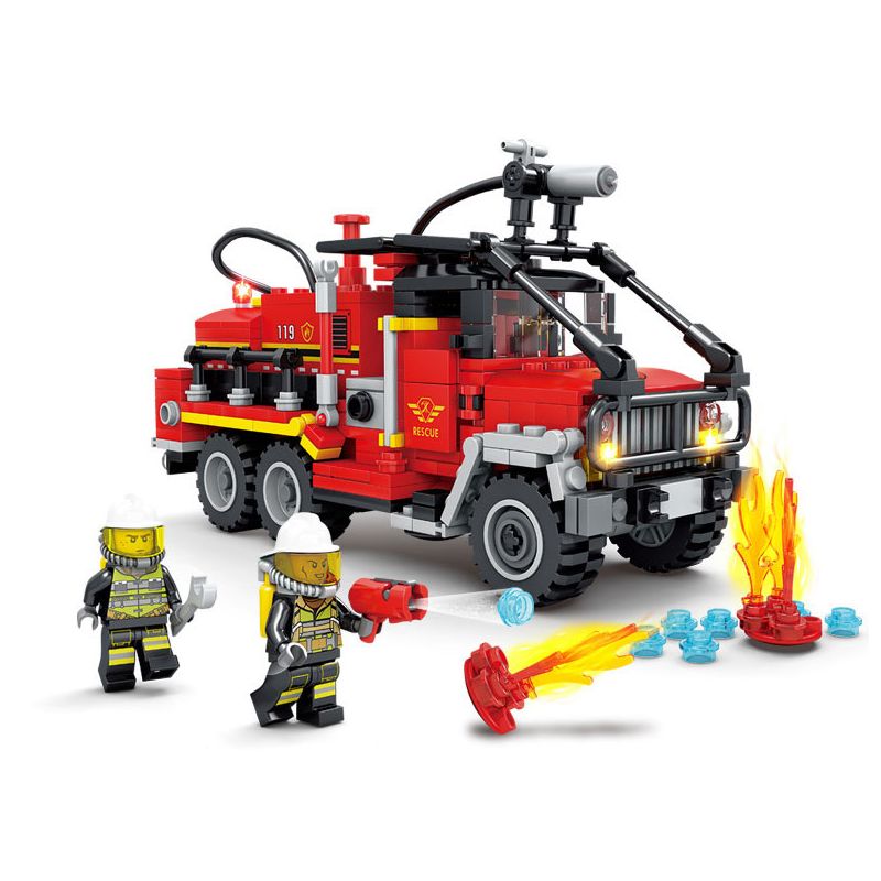 Kazi KY80541 80541 non  XE CỨU HỎA CẤP NƯỚC bộ đồ chơi xếp lắp ráp ghép mô hình City Thành Phố 432 khối