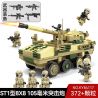 Kazi KY84117 84117 non  SÚNG TẤN CÔNG ST1 LOẠI 8*8 105MM bộ đồ chơi xếp lắp ráp ghép mô hình Military Army Quân Sự Bộ Đội 372 khối