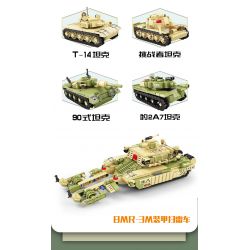 Kazi KY84122 84122 non  TRANG BỊ HIỆN ĐẠI XE BỌC THÉP RÀ PHÁ BOM MÌN BMR-3M 8 TỔ HỢP bộ đồ chơi xếp lắp ráp ghép mô hình Military Army Quân Sự Bộ Đội 1250 khối