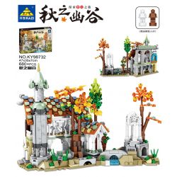 Kazi KY98732 98732 non  THUNG LŨNG MÙA bộ đồ chơi xếp lắp ráp ghép mô hình 680 khối