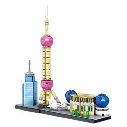 Kazi KY98731 98731 non  ẤN TƯỢNG THÀNH PHỐ BẾN THƯỢNG HẢI QUYẾN RŨ bộ đồ chơi xếp lắp ráp ghép mô hình Architecture Công Trình Kiến Trúc 457 khối