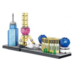 Kazi KY98731 98731 non  ẤN TƯỢNG THÀNH PHỐ BẾN THƯỢNG HẢI QUYẾN RŨ bộ đồ chơi xếp lắp ráp ghép mô hình Architecture Công Trình Kiến Trúc 457 khối