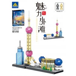 Kazi KY98731 98731 non  ẤN TƯỢNG THÀNH PHỐ BẾN THƯỢNG HẢI QUYẾN RŨ bộ đồ chơi xếp lắp ráp ghép mô hình Architecture Công Trình Kiến Trúc 457 khối