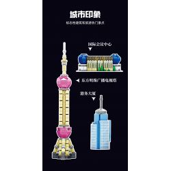 Kazi KY98731 98731 non  ẤN TƯỢNG THÀNH PHỐ BẾN THƯỢNG HẢI QUYẾN RŨ bộ đồ chơi xếp lắp ráp ghép mô hình Architecture Công Trình Kiến Trúc 457 khối