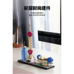 Kazi KY98731 98731 non  ẤN TƯỢNG THÀNH PHỐ BẾN THƯỢNG HẢI QUYẾN RŨ bộ đồ chơi xếp lắp ráp ghép mô hình Architecture Công Trình Kiến Trúc 457 khối