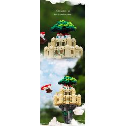 Kazi KY98730 98730 non  LÂU ĐÀI TRÊN BẦU TRỜI bộ đồ chơi xếp lắp ráp ghép mô hình 556 khối