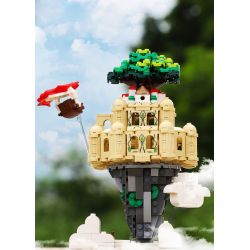 Kazi KY98730 98730 non  LÂU ĐÀI TRÊN BẦU TRỜI bộ đồ chơi xếp lắp ráp ghép mô hình 556 khối