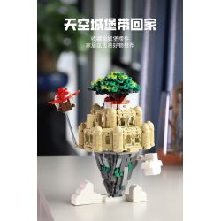 Kazi KY98730 98730 non  LÂU ĐÀI TRÊN BẦU TRỜI bộ đồ chơi xếp lắp ráp ghép mô hình 556 khối