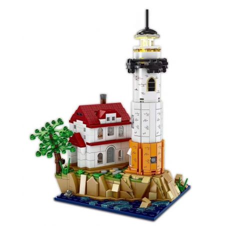 Kazi KY98729 98729 non  NGỌN HẢI ĐĂNG MŨI BIỂN bộ đồ chơi xếp lắp ráp ghép mô hình SUNSET GLOW 516 khối