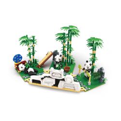 Kazi KY2013 2013 non  THIÊN ĐƯỜNG GẤU TRÚC bộ đồ chơi xếp lắp ráp ghép mô hình PANDA PARADISE 838 khối