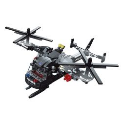 JIESTAR 20045 non  SWAT FLYING TIGERS TRỰC THĂNG bộ đồ chơi xếp lắp ráp ghép mô hình City HELICOPTER Thành Phố 366 khối
