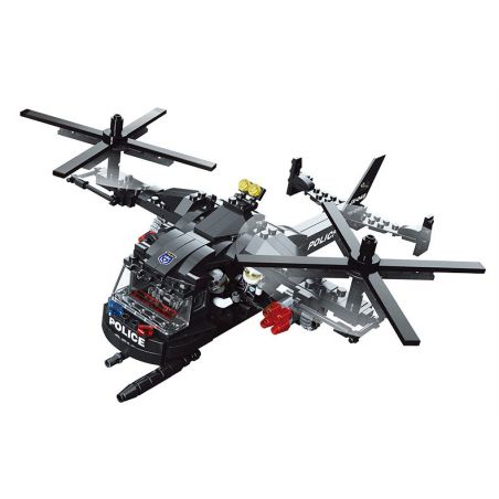 JIESTAR 20045 non  SWAT FLYING TIGERS TRỰC THĂNG bộ đồ chơi xếp lắp ráp ghép mô hình City HELICOPTER Thành Phố 366 khối