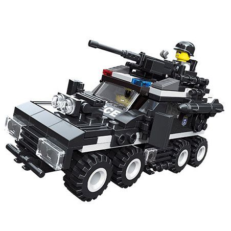 JIESTAR 20042 non  SWAT FLYING TIGERS XE TÊN LỬA BỌC THÉP bộ đồ chơi xếp lắp ráp ghép mô hình City MISSILE CAR Thành Phố 219 khối