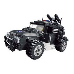 JIESTAR 20041 non  SWAT FLYING TIGERS XE ĐỊA HÌNH HẠNG NẶNG bộ đồ chơi xếp lắp ráp ghép mô hình City HEAVY DUTY SUV Thành Phố 190 khối