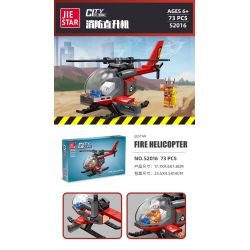 JIESTAR 52016 non  XE CỨU HỎA THÀNH PHỐ TOÀN CẦU TRỰC THĂNG bộ đồ chơi xếp lắp ráp ghép mô hình City URBAN FIRE ENGINE 73 khối