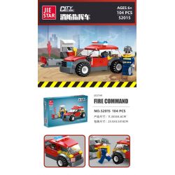 JIESTAR 52015 non  XE CỨU HỎA THÀNH PHỐ TOÀN CẦU CHỈ HUY CHỮA CHÁY bộ đồ chơi xếp lắp ráp ghép mô hình City URBAN FIRE ENGINE 104 khối