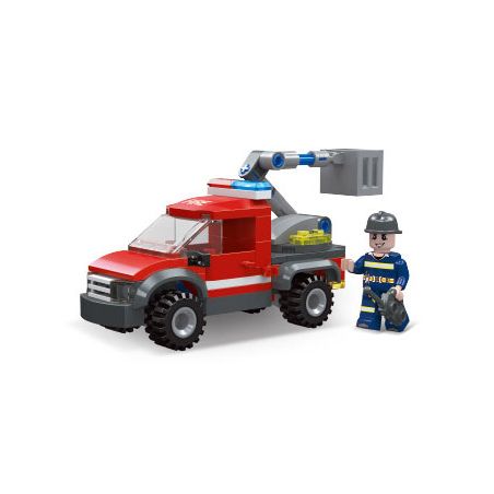 JIESTAR 52013 non  XE CỨU HỎA UNIVERSAL CITY NỀN TẢNG bộ đồ chơi xếp lắp ráp ghép mô hình URBAN FIRE ENGINE Thành Phố 91 khối