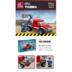 JIESTAR 52013 non  XE CỨU HỎA UNIVERSAL CITY NỀN TẢNG bộ đồ chơi xếp lắp ráp ghép mô hình URBAN FIRE ENGINE Thành Phố 91 khối