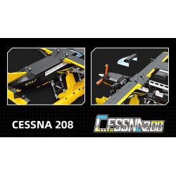 JIESTAR 58007 non  MÁY BAY HẠNG NHẸ ĐA NĂNG CÁNH QUẠT MỘT ĐỘNG CƠ CESSNA 208 bộ đồ chơi xếp lắp ráp ghép mô hình  Kỹ Thuật Công Nghệ Cao Mô Hình Phương Tiện 738 khối