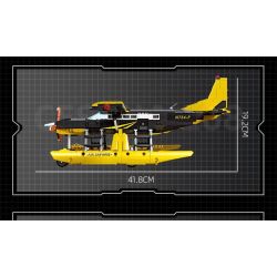 JIESTAR 58007 non  MÁY BAY HẠNG NHẸ ĐA NĂNG CÁNH QUẠT MỘT ĐỘNG CƠ CESSNA 208 bộ đồ chơi xếp lắp ráp ghép mô hình  Kỹ Thuật Công Nghệ Cao Mô Hình Phương Tiện 738 khối