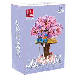 JIESTAR 58026 non  NGÔI NHÀ TRÊN CÂY LÃNG MẠN bộ đồ chơi xếp lắp ráp ghép mô hình Girl Con Gái 628 khối