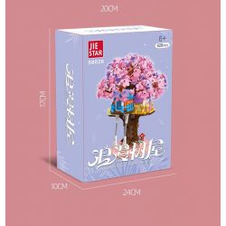 JIESTAR 58026 non  NGÔI NHÀ TRÊN CÂY LÃNG MẠN bộ đồ chơi xếp lắp ráp ghép mô hình Girl Con Gái 628 khối