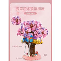 JIESTAR 58026 non  NGÔI NHÀ TRÊN CÂY LÃNG MẠN bộ đồ chơi xếp lắp ráp ghép mô hình Girl Con Gái 628 khối