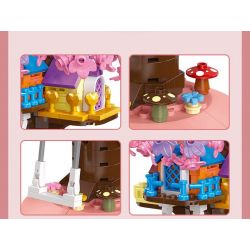 JIESTAR 58026 non  NGÔI NHÀ TRÊN CÂY LÃNG MẠN bộ đồ chơi xếp lắp ráp ghép mô hình Girl Con Gái 628 khối