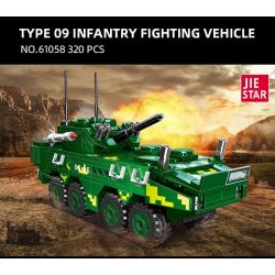 JIESTAR 61058 non  XE CHIẾN ĐẤU BỘ BINH LOẠI 09 BÁNH 8X8 bộ đồ chơi xếp lắp ráp ghép mô hình Military Army TYPE 09 INFANTRY FIGHTING VEHICLE Quân Sự Bộ Đội 320 khối