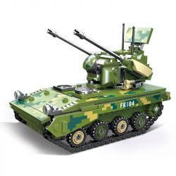 JIESTAR 61062 non  PHÁO PHÒNG KHÔNG ĐÔI 35 TYPE 09 bộ đồ chơi xếp lắp ráp ghép mô hình Military Army 09 35MM TRACKED SELF-PROPELLED ARILERY Quân Sự Bộ Đội 358 khối