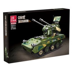 JIESTAR 61062 non  PHÁO PHÒNG KHÔNG ĐÔI 35 TYPE 09 bộ đồ chơi xếp lắp ráp ghép mô hình Military Army 09 35MM TRACKED SELF-PROPELLED ARILERY Quân Sự Bộ Đội 358 khối