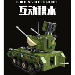 JIESTAR 61062 non  PHÁO PHÒNG KHÔNG ĐÔI 35 TYPE 09 bộ đồ chơi xếp lắp ráp ghép mô hình Military Army 09 35MM TRACKED SELF-PROPELLED ARILERY Quân Sự Bộ Đội 358 khối