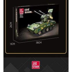 JIESTAR 61062 non  PHÁO PHÒNG KHÔNG ĐÔI 35 TYPE 09 bộ đồ chơi xếp lắp ráp ghép mô hình Military Army 09 35MM TRACKED SELF-PROPELLED ARILERY Quân Sự Bộ Đội 358 khối
