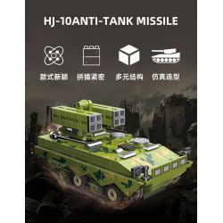 JIESTAR 61061 non  TÊN LỬA CHỐNG TĂNG RED ARROW 10 bộ đồ chơi xếp lắp ráp ghép mô hình Military Army HJ-10 ANTI-TANK MISSILE Quân Sự Bộ Đội 357 khối