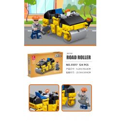 JIESTAR 51016 non  PHƯƠNG TIỆN KỸ THUẬT CỦA UNIVERSAL CITY XE LU bộ đồ chơi xếp lắp ráp ghép mô hình MACHINESHOP TRUCK ROAD ROLLER Thành Phố 124 khối